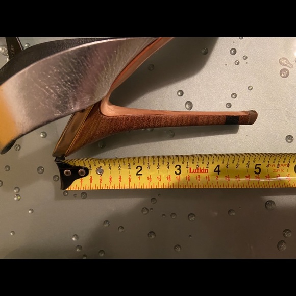 FENDI Leather Platform Ankle Wrap Stilettos Sz 37 - Picture 10 of 13